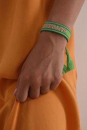 HICHIC Happiness GREEN KNITTED BRACELET