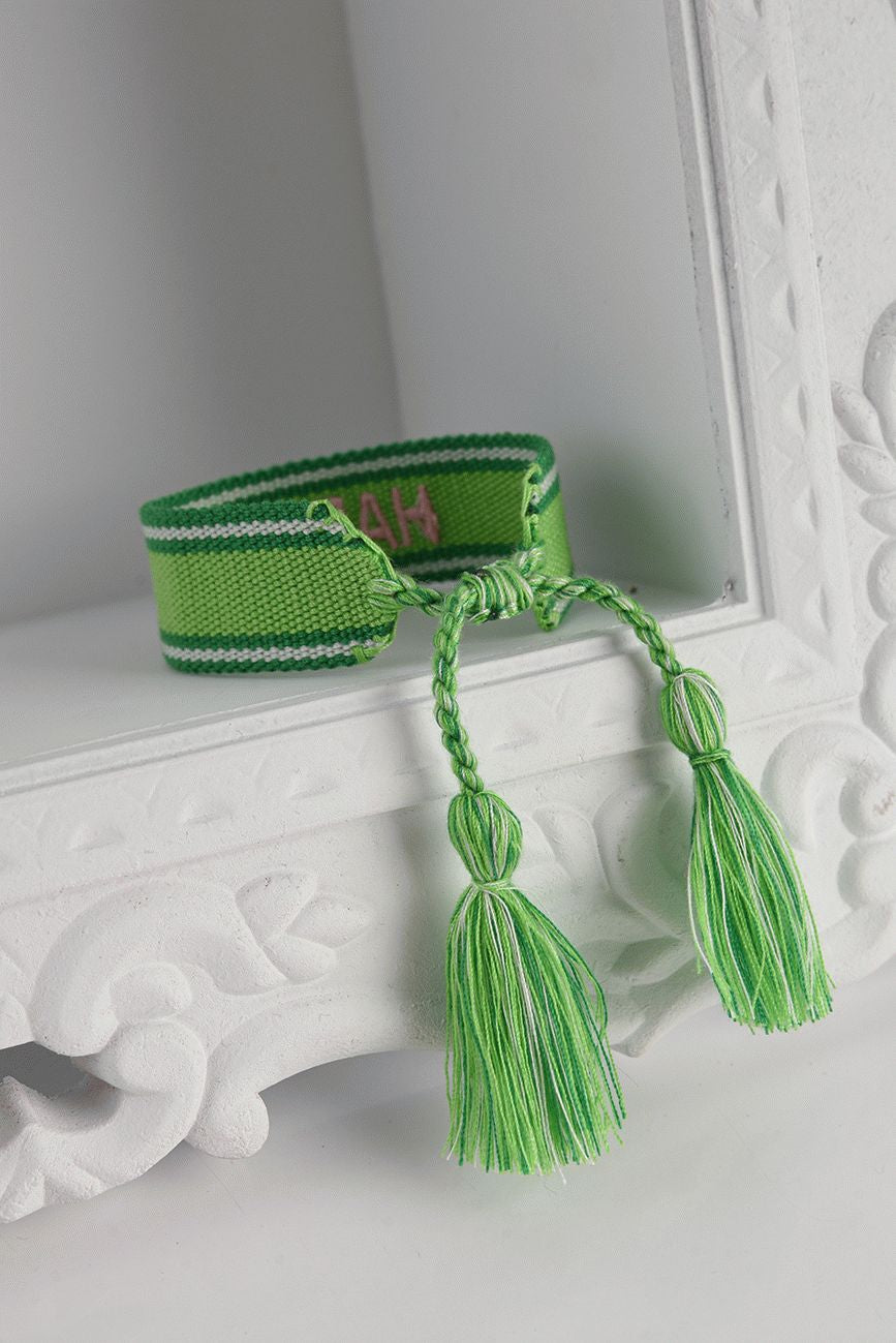 HICHIC Happiness GREEN KNITTED BRACELET