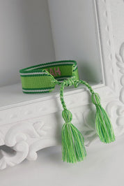 HICHIC Happiness GREEN KNITTED BRACELET