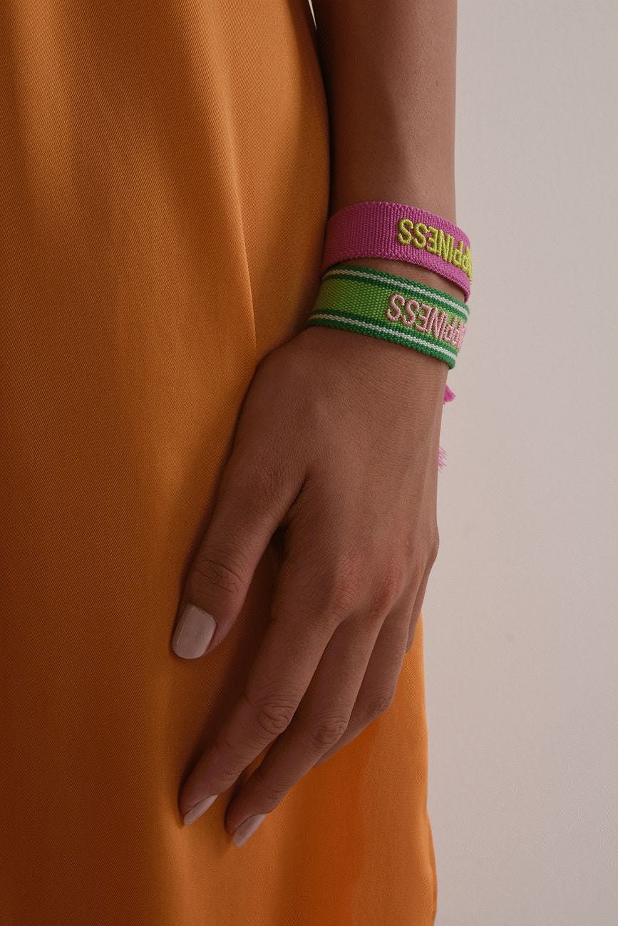 HICHIC Happiness GREEN KNITTED BRACELET