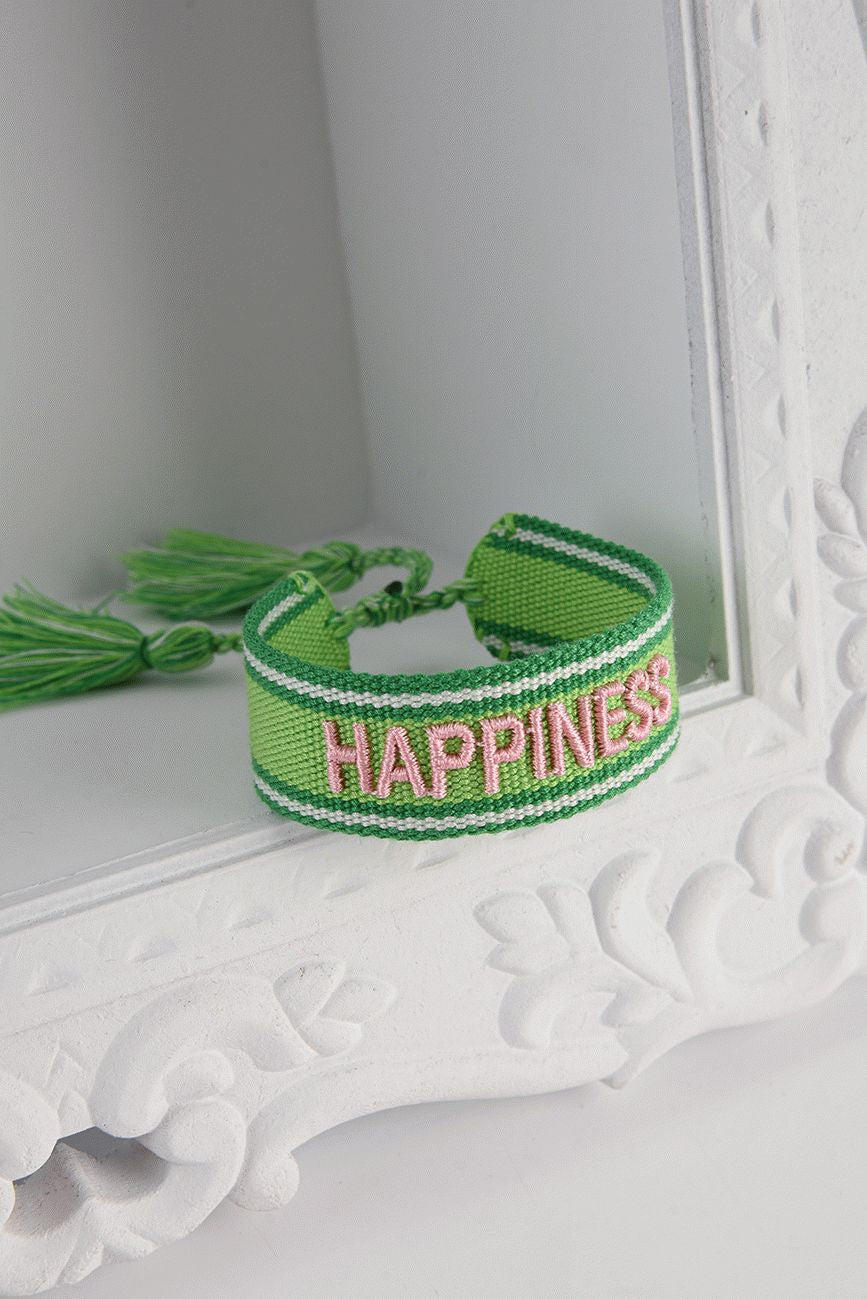 HICHIC Happiness GREEN KNITTED BRACELET